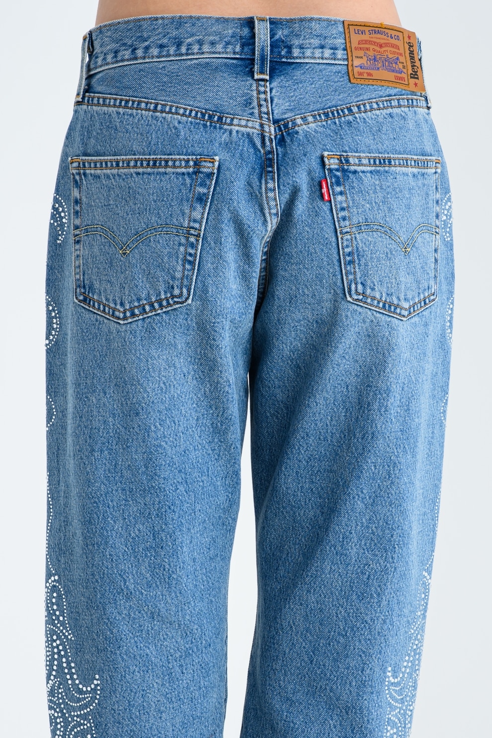 Levi's, Blugi drepti cu strasuri 501® '90s, Albastru deschis