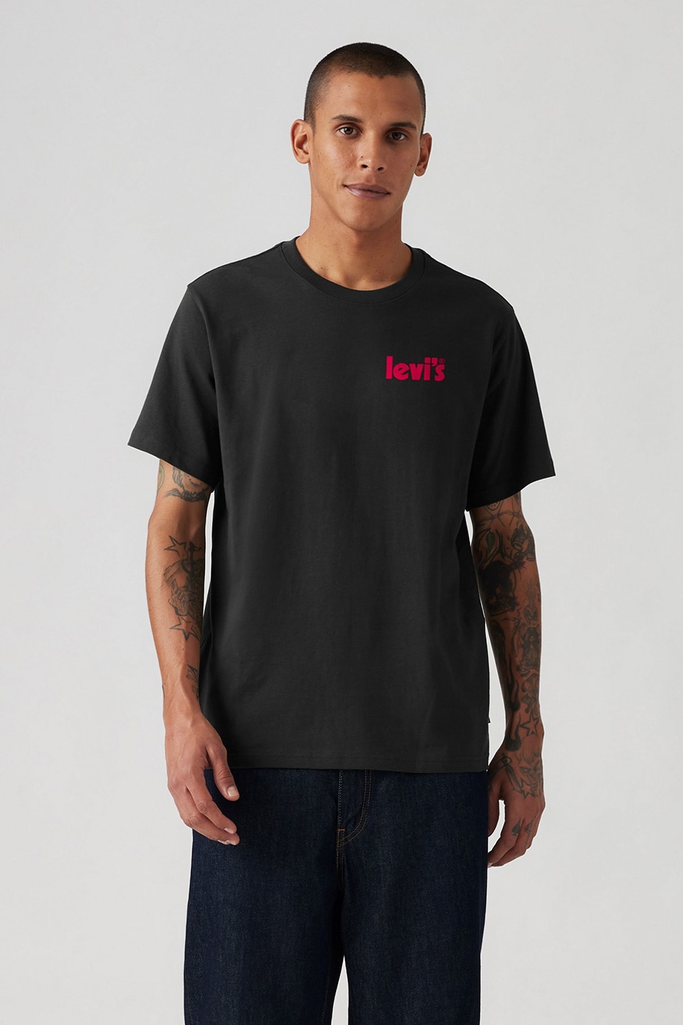 Levi's, Tricou cu imprimeu logo, Rosu, Negru, Ametist, L