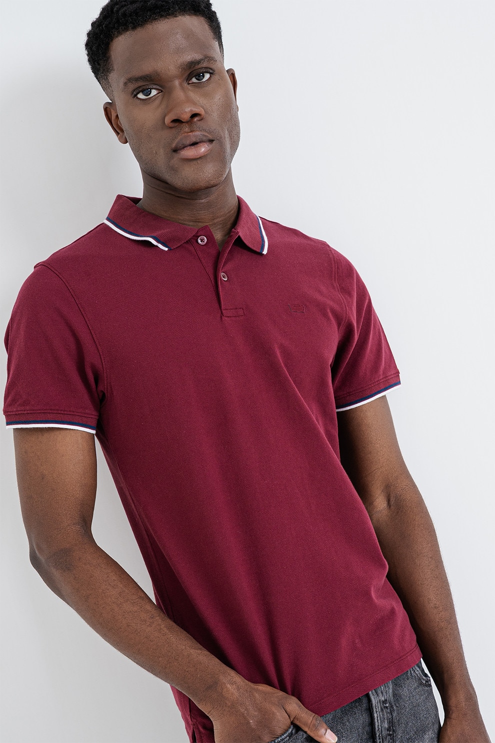 Levi's, Tricou polo slim fit Housemark, Visiniu, L