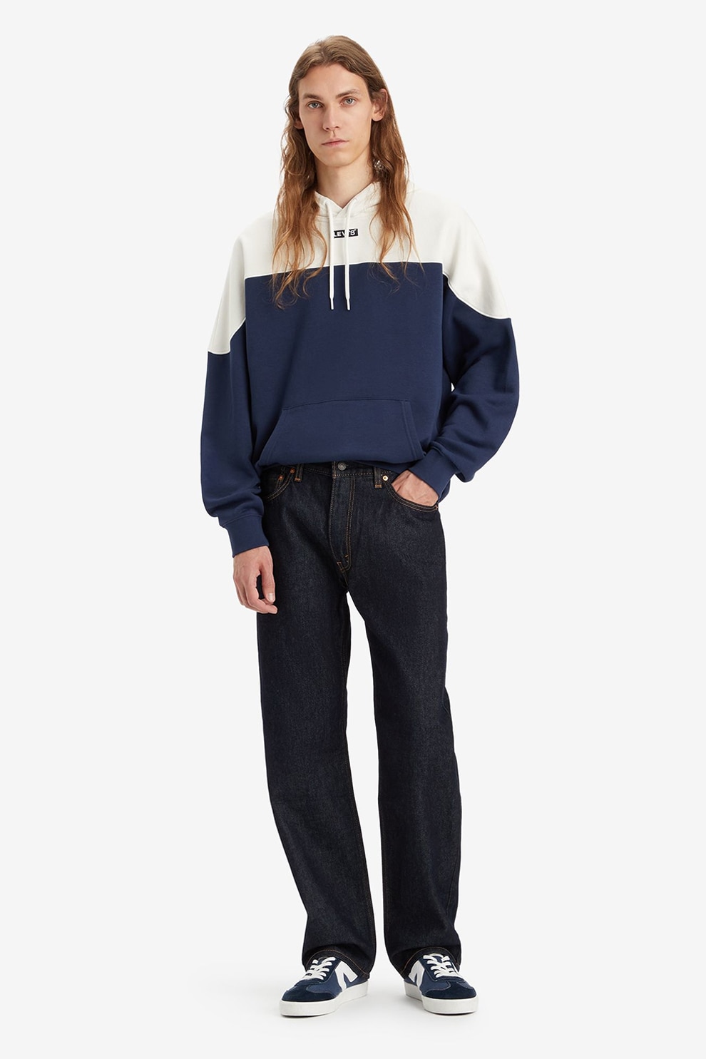 Levi's, Youth Blugi relaxed fit 555™ '96, Albastru ultramarin, W32-L32