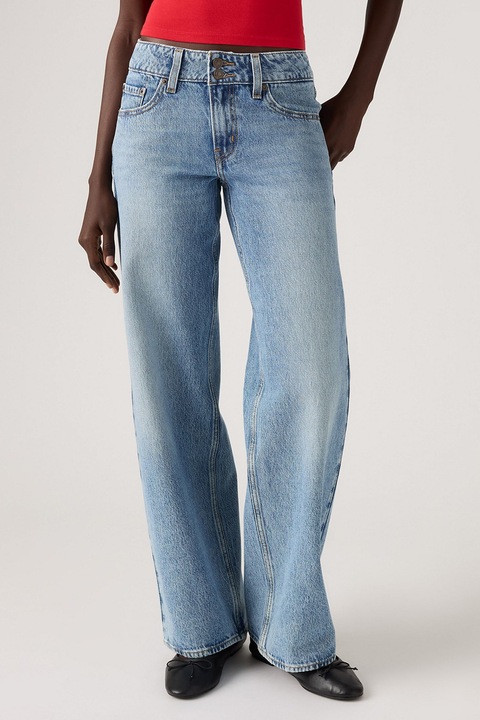 Levi's, Blugi cu croiala ampla si talie joasa Youth, Albastru prafuit, W26-L30