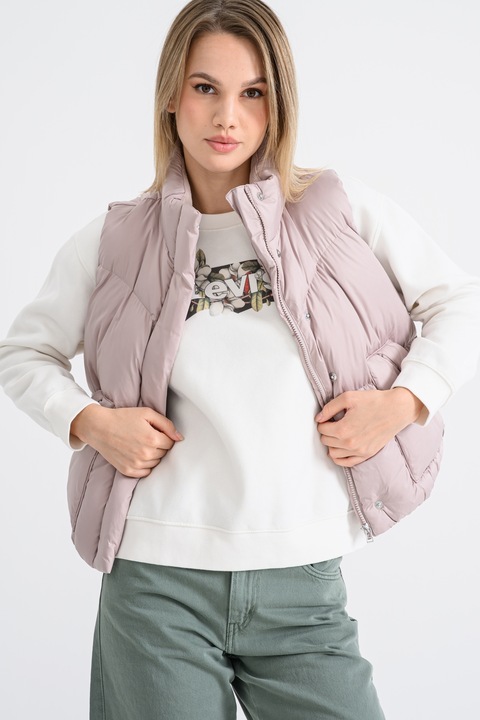Levi's, Vesta cu umplutura de puf Western Bubble, Roz prafuit, XS