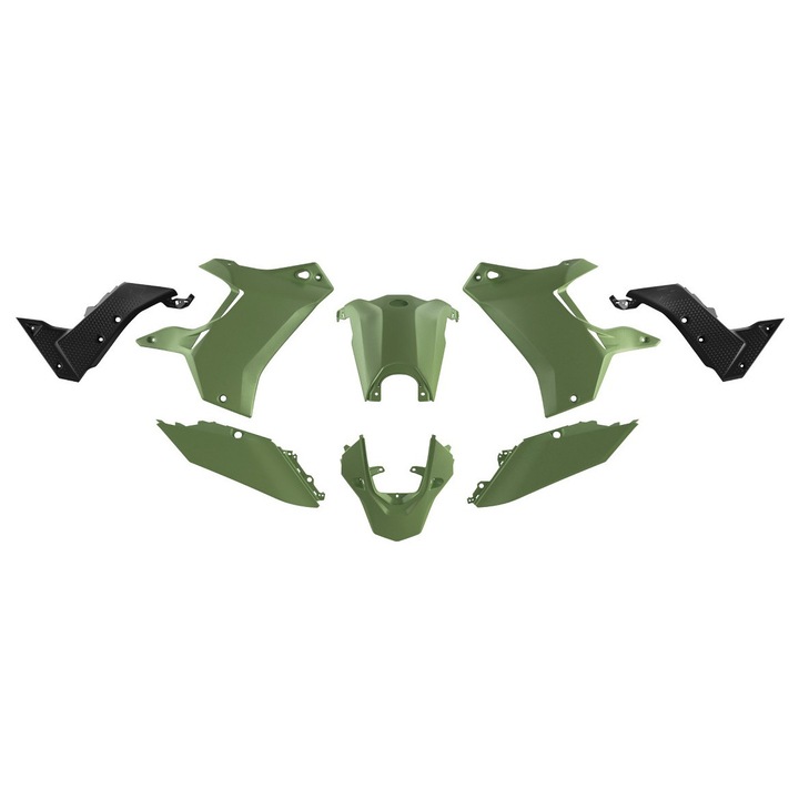 RACETECH (RTECH) 2024/12 SET PLASTIC (FARA ARIPA FATA) T7 REVOLUTION YAMAHA TENERE 700 '19-'24 VERDE