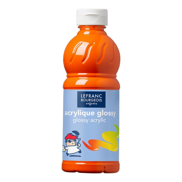 Culoare acrilica lucioasa, Lefranc & Bourgeois, orange 201, 500ml