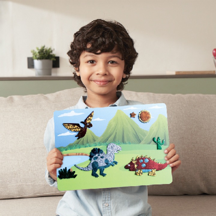 Trefl Skillmatics Фолиево забавно динозаври Многоцветен креативен комплект 30.6x23.4x3.8 см