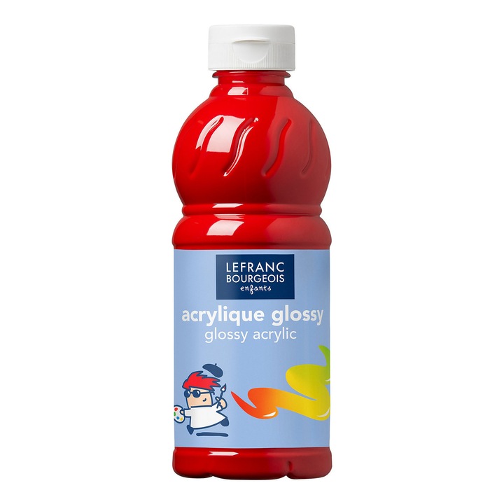 Culoare acrilica lucioasa, Lefranc & Bourgeois, rosu 396, 500ml