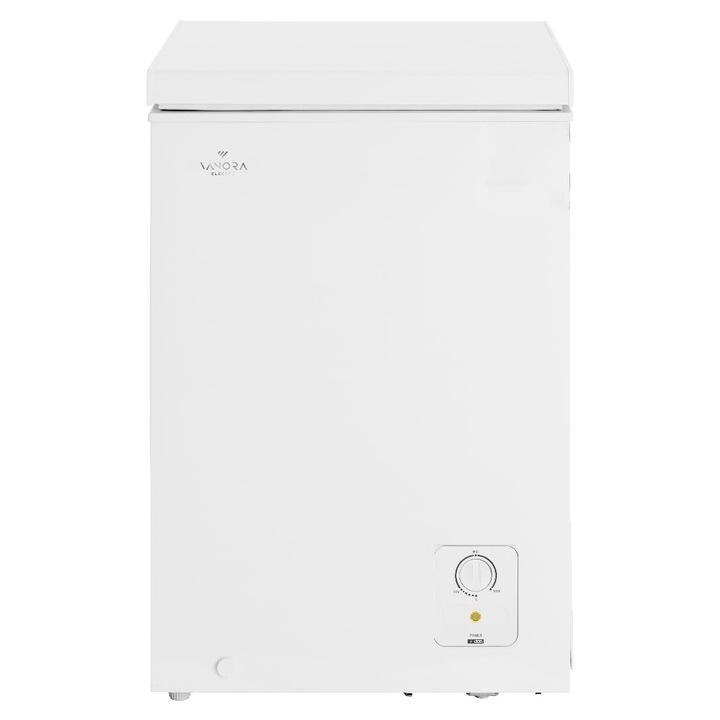 Lada frigorifica Vanora VNLF-95E, 95L, Cap. congelare 4.8kg/24h, control mecanic cu termostat ajustabil, cos de sarma, Alb