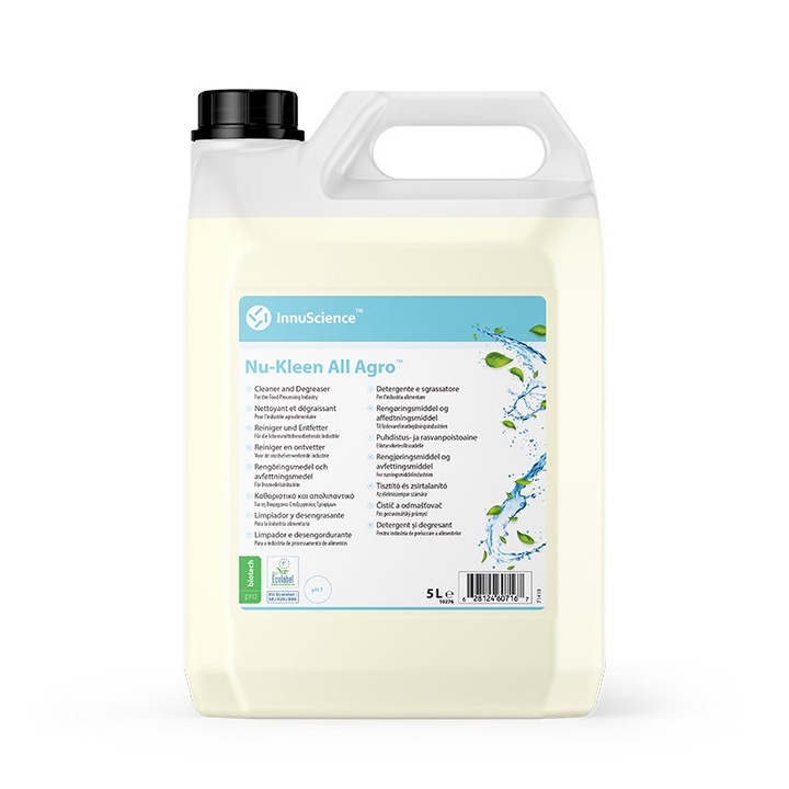 Nu-Kleen All Agro - Detergent profesional concentrat pentru toate suprafetele din industrie alimentara canistra 5L