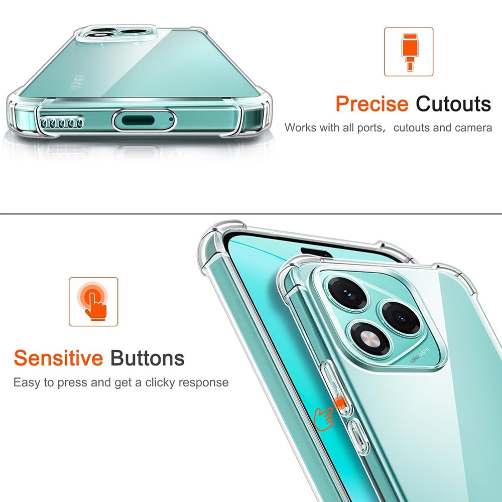 Husa pentru Honor X8d Slim Anti-Shock 1.5mm reinforced 4 corners, transparenta