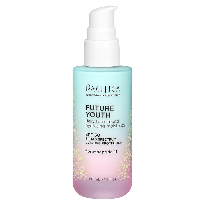 Crema de fata cu protectie solara Pacifica, Future Youth, hidratanta, SPF 50, 50 ml