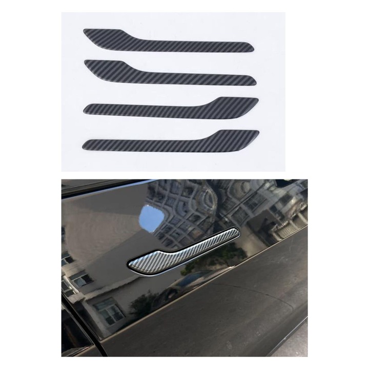 Capace manere usi carbon – Tesla Model 3 (set 4 bucati)