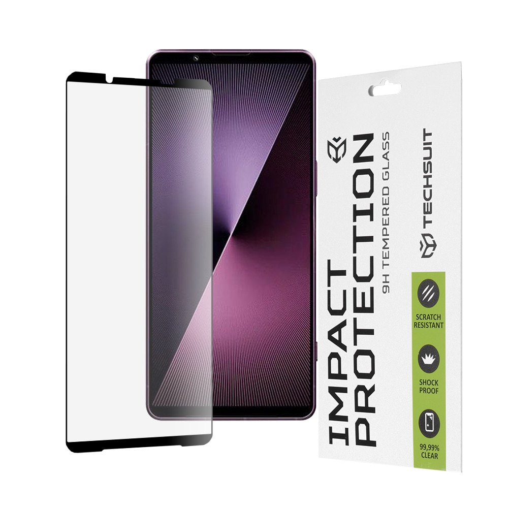 Folie pentru Sony Xperia 1 VII - Techsuit 111D Full Cover / Full Glue Glass - Black
