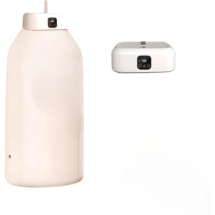 Elektromos ruhaszárító, Ruhák, Hordozható, Összecsukható, Gyors szárítás állandó hőmérsékleten, 10 kg kapacitás, UV sugaras sterilizálás, Energiatakarékos, Intelligens, Sterilizált és Szárító, 360°-os forró levegő keringtetés