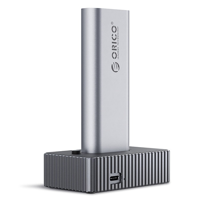 Statie de andocare Orico IT18C3, NVMe SATA, 10Gbps, gri, 8TB, 8.5x5x3cm