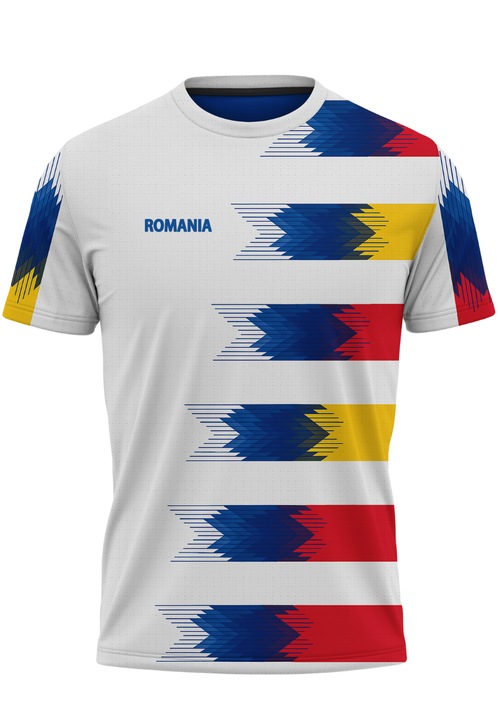 Мъжка тениска Румъния 32.60, къс ръкав, многоцветна, 6XL INTL