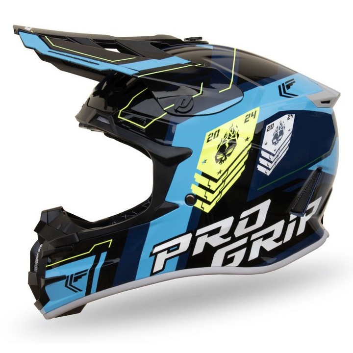 Casca cross Pro Grip PG3080 Spirits negru albastru M