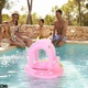 Colac Gonflabil SIKS Pentru Bebelusi Cu Copertina, Cu Functie Anti Rasturnare, Piscina Tip Inel Cu Acoperis, Dimensiuni 62 Cm Diametru x 66 Cm Inaltime, Roz