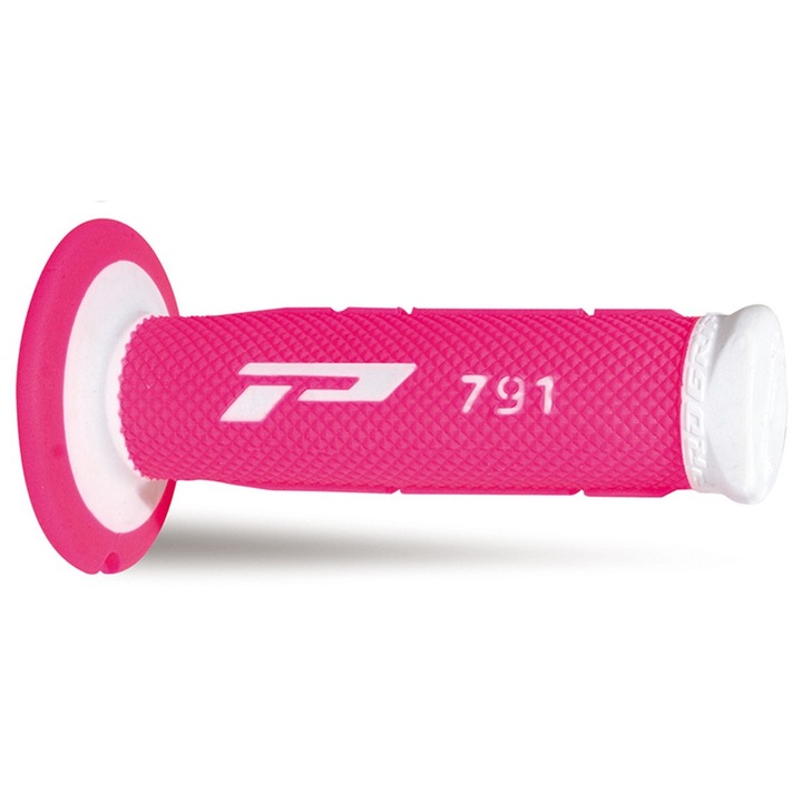 MANERE OFF ROAD PROGRIP PG791 (22+25MM, LUNGIME 115MM) ALB / FUCSIA FLUO (BICOMPONENT) (791-243) (PG791WH/FX)