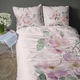 Lenjerie de pat set 3D, Detexpol, 160x200 cm, microfibra, flori pastelate, 2 perne 70x80 cm