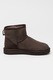 UGG, Ghete slip-on cu finisaj rezistent la apa, din piele intoarsa Classic Mini II, Maro inchis/Maro