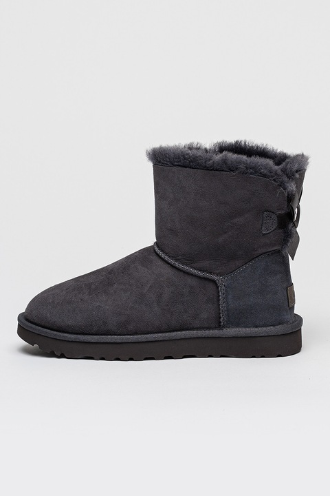 UGG, Велурени боти Mini Bailey Bow II, Въглен сиво