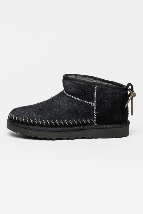UGG, Mini Biarritz bebújós nyersbőr csizma, Fekete
