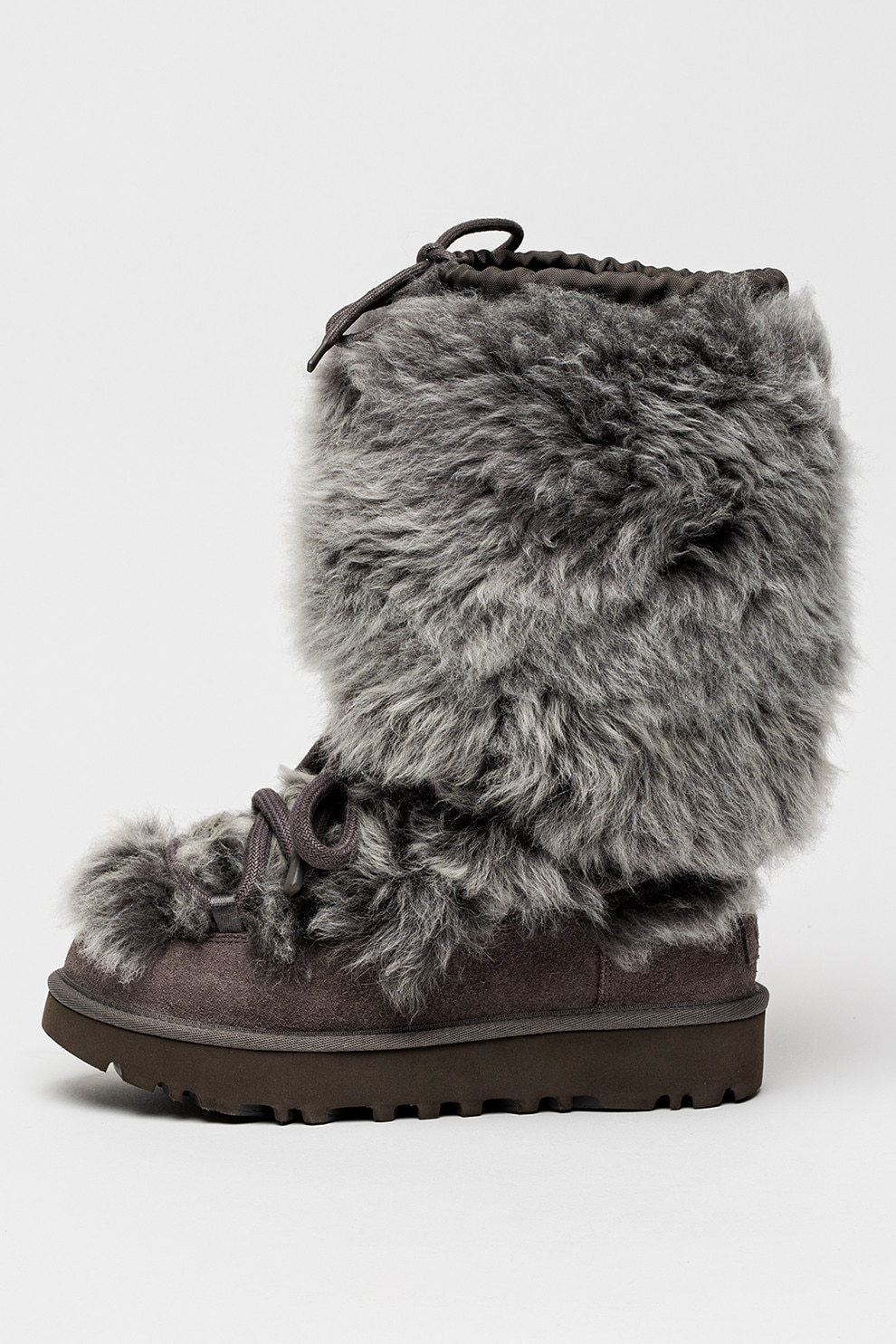 Love Moschino, Cizme mid-calf de iarna, cu garnituri de blana