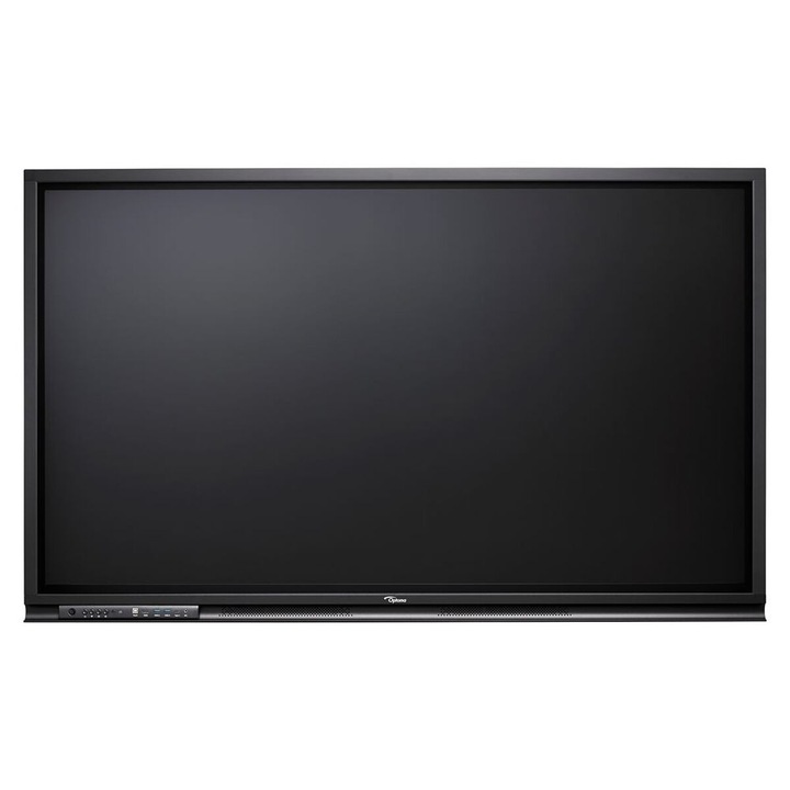 Optoma 86"-os interaktív érintőképernyő, 4K Ultra HD, 450 cd/m², fali tartó, Bluetooth, Wi-Fi