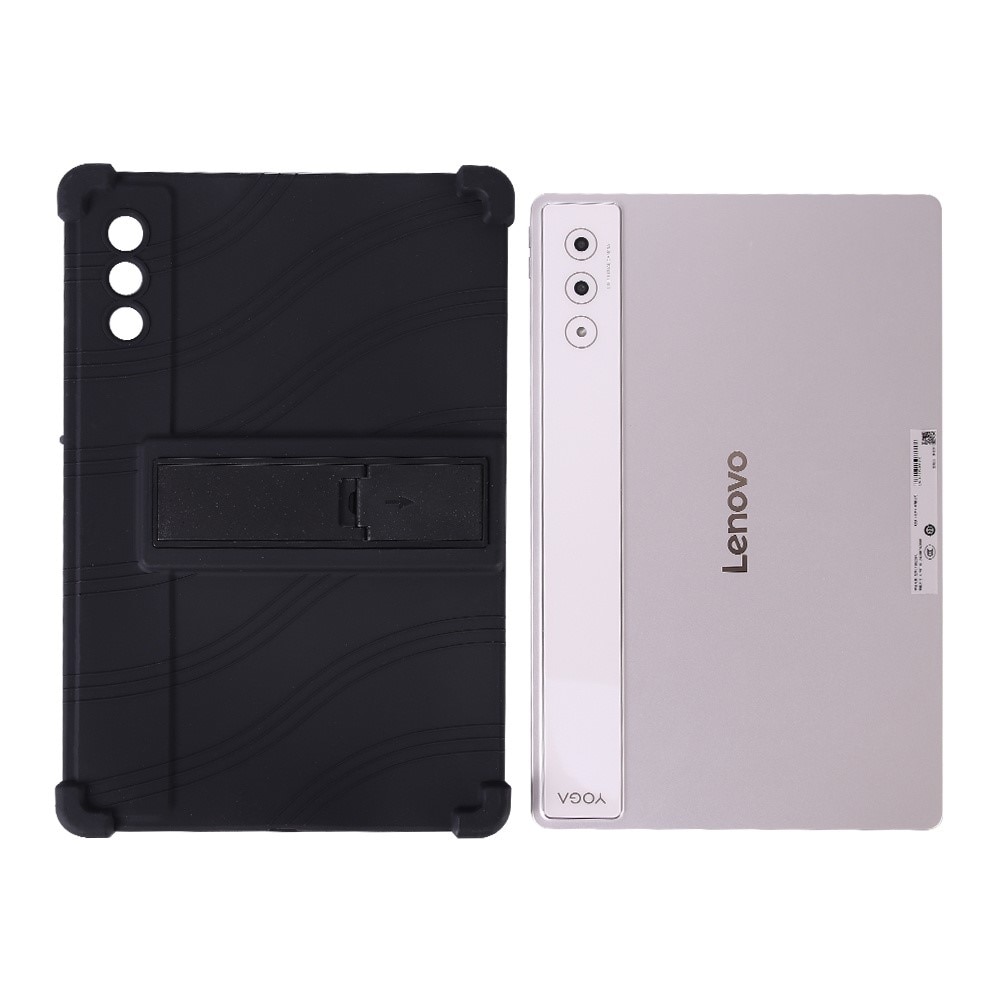 Husa tableta, XGSM, pentru Lenovo Yoga Tab Plus, neagra, cu suport pliabil, 12,7"