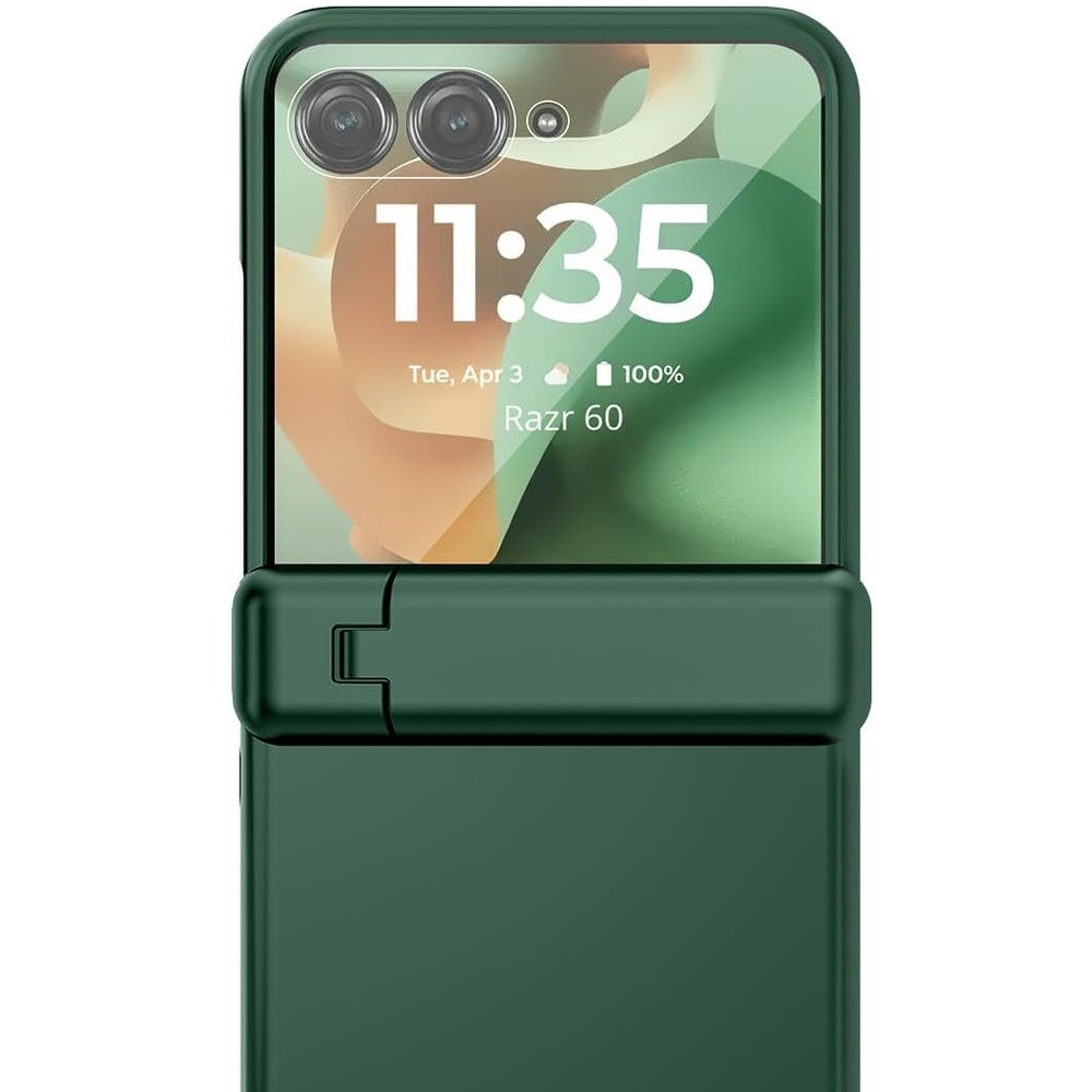 Husa telefon XGSM pentru Motorola Razr 60 Ultra, PC, cu sticla si suport, verde