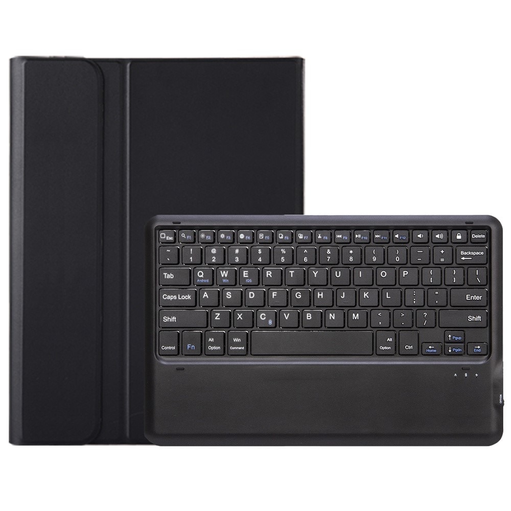 Husa tableta cu tastatura Bluetooth, XGSM, pentru Lenovo Idea Tab Pro / Tab P12, neagra, material plastic si piele ecologica