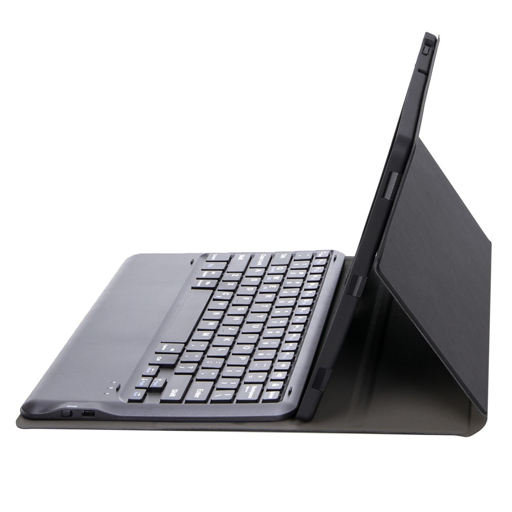 Husa tableta cu tastatura Bluetooth, XGSM, pentru Lenovo Idea Tab Pro / Tab P12, neagra, material plastic si piele ecologica