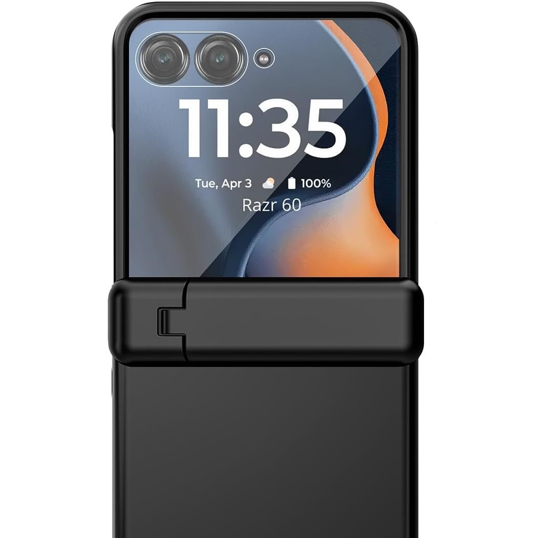 Husa telefon XGSM pentru Motorola Razr 60 Ultra, PC, cu sticla si suport, neagra