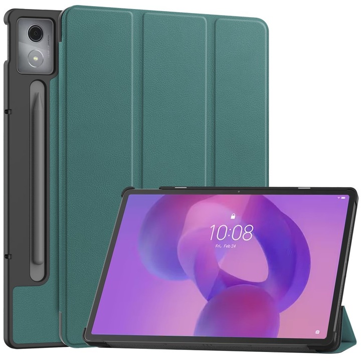 Etui tableta, XGSM, pentru Lenovo Idea Tab Pro 12.7", verde, cu functie stand
