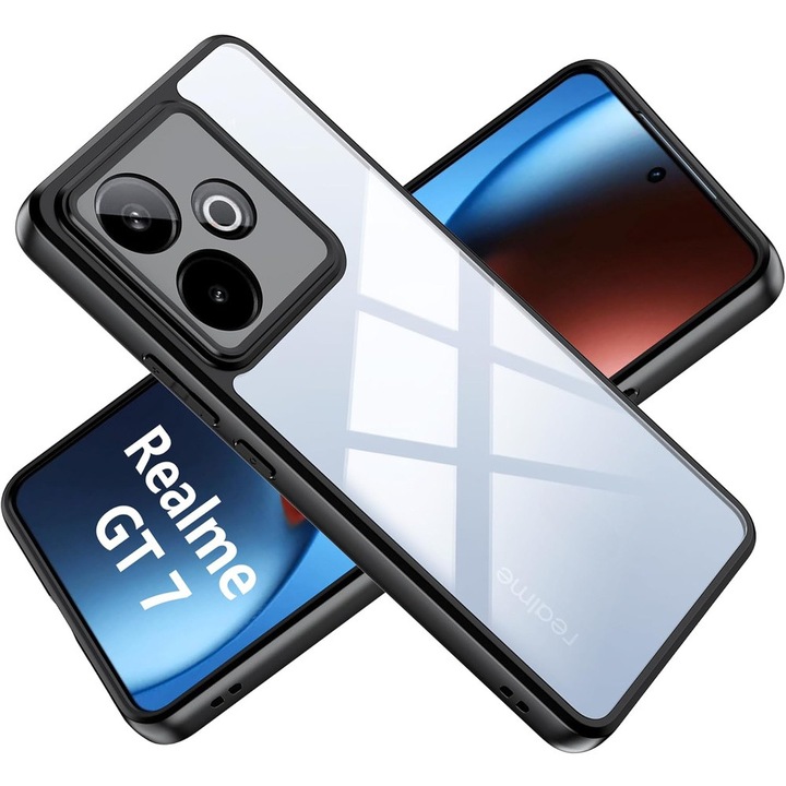 Husa telefon XGSM Fusion Hybrid, transparent, pentru Realme GT 7 / 7T