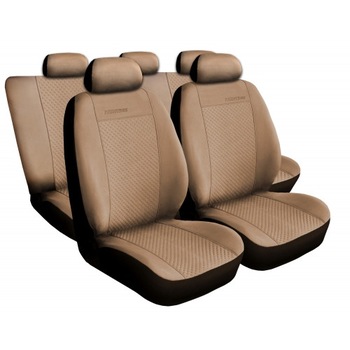 Set huse scaune auto Prestige, culoare bej, universal Set huse scaune auto Prestige, culoare bej, universal