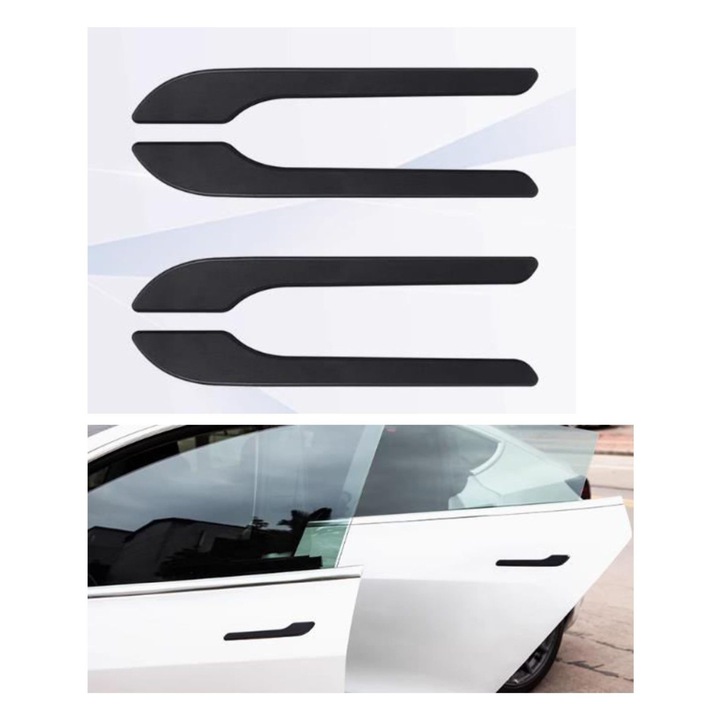 Matt fekete kilincs díszlécek – Tesla Model Y (4 darabos készlet)