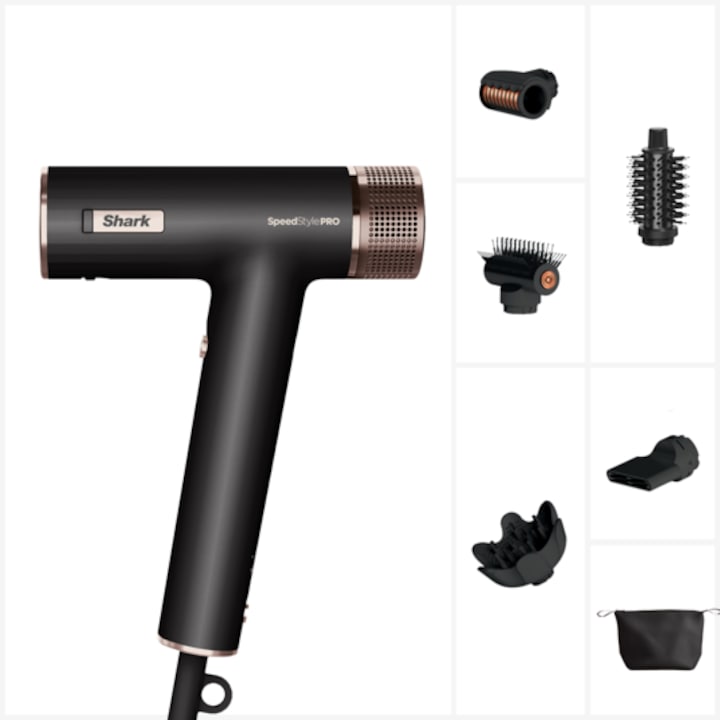 Сешоар SpeedStyle Pro, Shark HD752EU, 5 в 1 черен