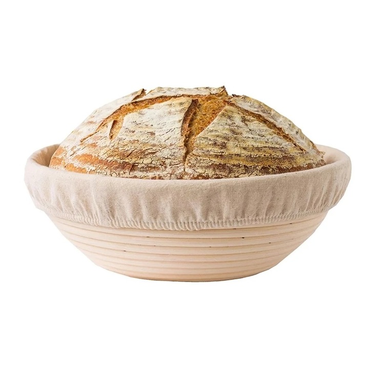Cos rotund pentru dospit paine, oval, ratan, 25x8 cm - Perfect Home
