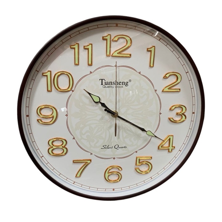 Ceas de Perete, cu Cifre Fosforescente, plastic, 34 cm