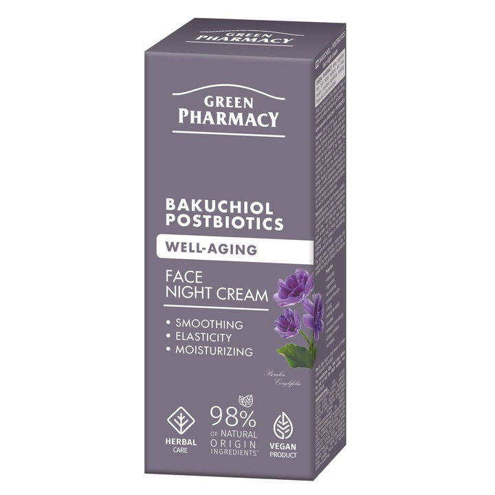 GREEN PHARMACY arckrém, öregedésgátló, 50 ml, hidratáló, regeneráló