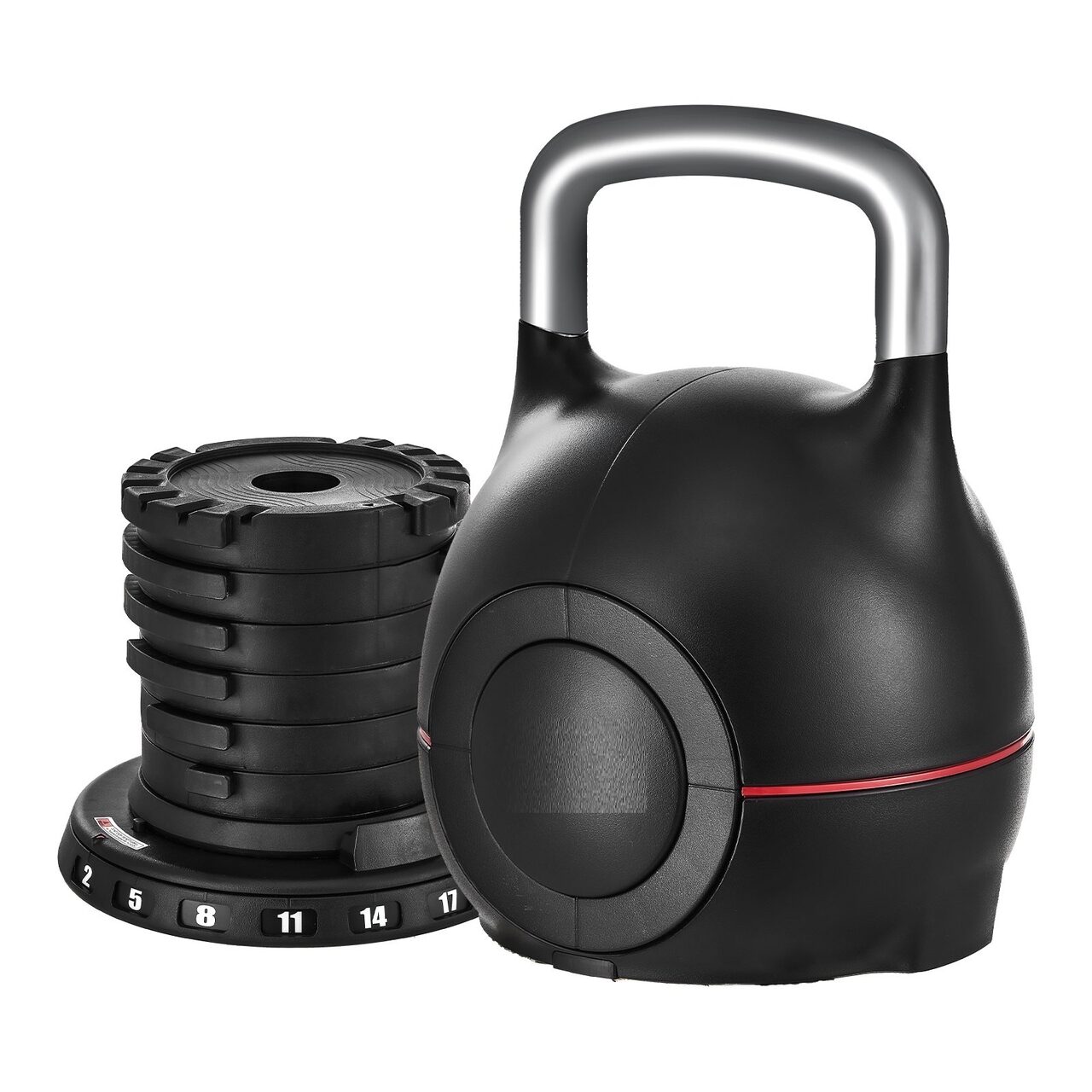 Gantera Kettlebell cu reglarea greutatii 7 niveluri (2, 5, 8, 11