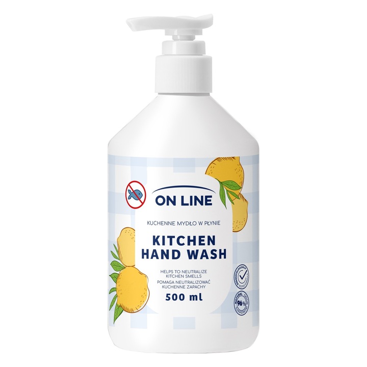 Течен кухненски сапун ОНЛАЙН, 500 мл, с фермент от зелен чай и цитрусов аромат