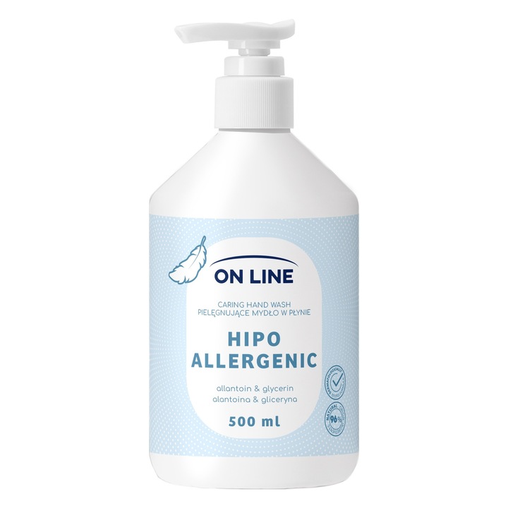 ON LINE antibakteriális folyékony szappan, 500 ml, fehér fűzfa kivonattal és szalicilsavval