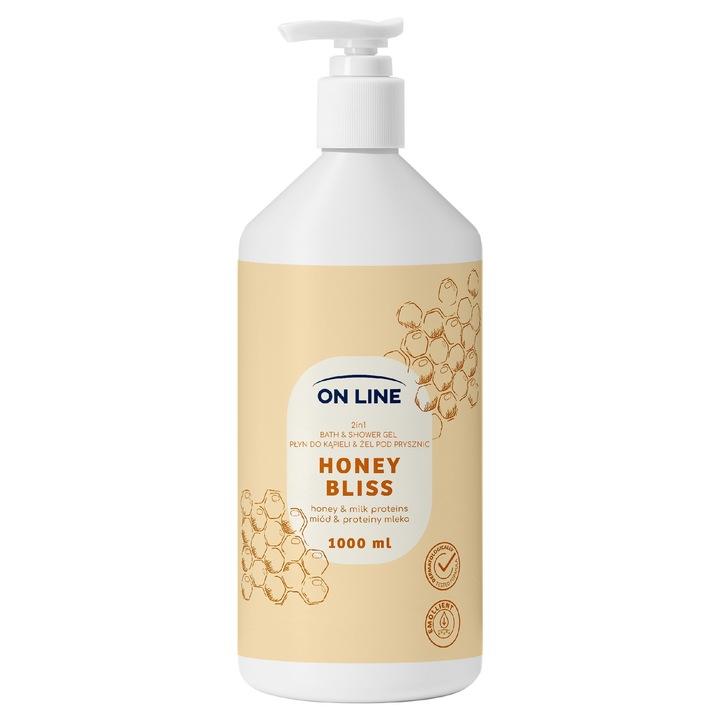 Fürdő- és tusfürdő, Online, Honey Bliss 2 az 1-ben, 1000 ml