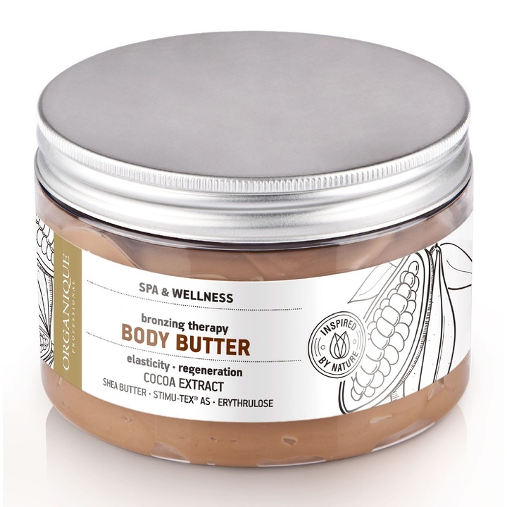 Testvaj, Organique, Bronzosító terápia, tápláló, hidratáló, csokoládé, 450ml