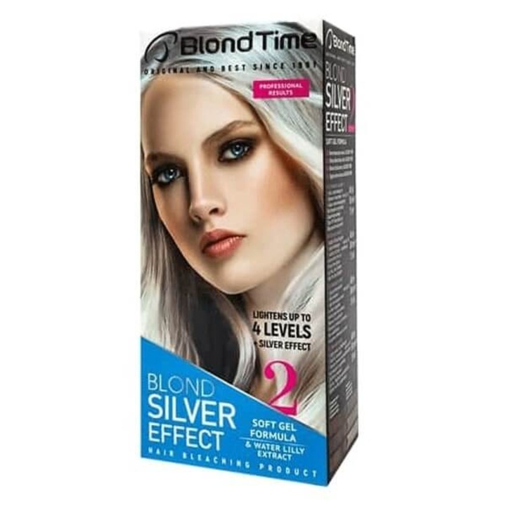 Set de vopsea de par Blond Silver Effect, ENERGY OF VITAMINS, 135 ml, nuanta rece, 4 tonuri mai deschis