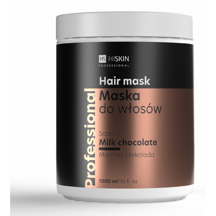 Masca par Hiskin Professional, regenerare intensa, ciocolata, 1000 ml