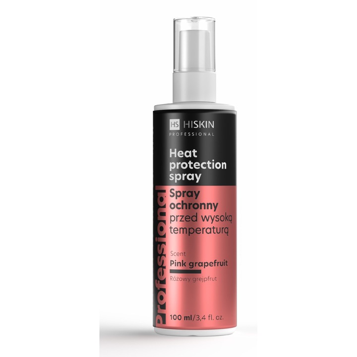 Spray termoprotector HISKIN PROFESSIONAL - Grapefruit roz 100 ml
