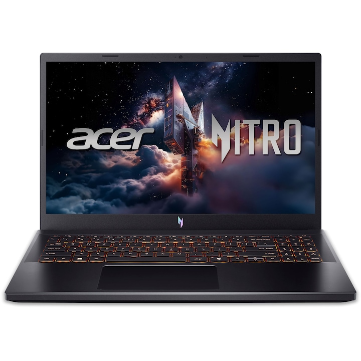 Лаптоп Acer Nitro V15 ANV15-52-76WR с Intel Core 7 240H (1.8/5.2GHz, 24M), 16 GB, 1TB M.2 NVMe SSD, NVIDIA RTX 4050 6GB GDDR6 DLSS 3, Linux, Черен
